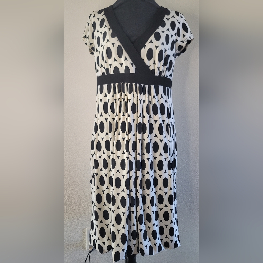 Jessica Howard Black and White Geometric Print Dress Women's Size 8